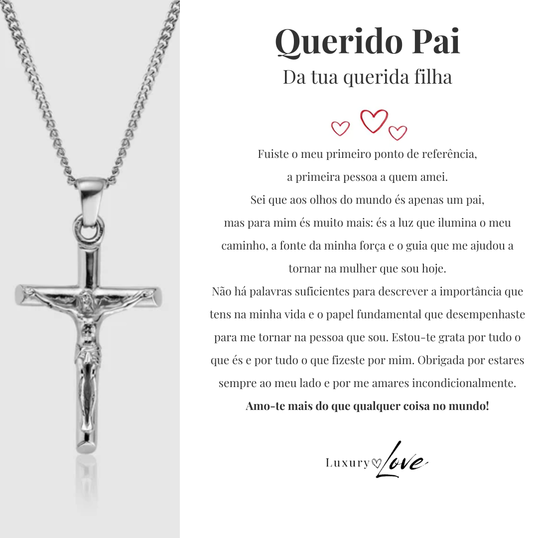 Colar Cruz® para o meu Pai (com dedicatória à escolha)