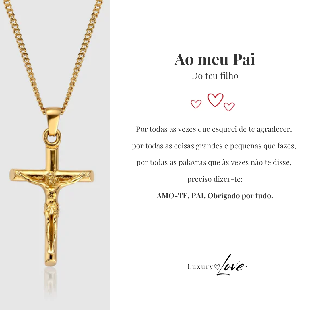 Colar Cruz® para o meu Pai (com dedicatória à escolha)