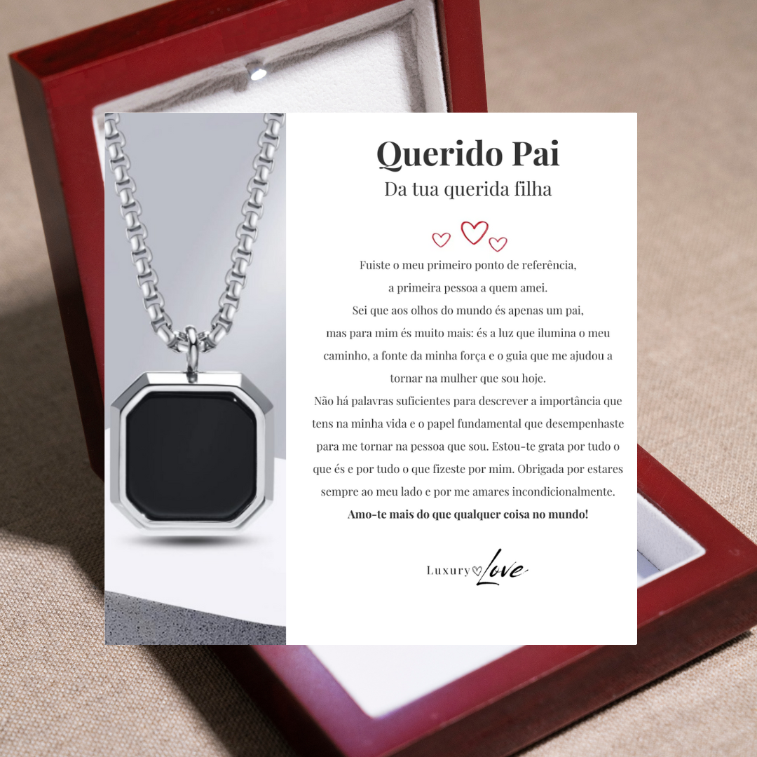 Colar Confiança® para o meu Pai (com dedicatória à escolha)