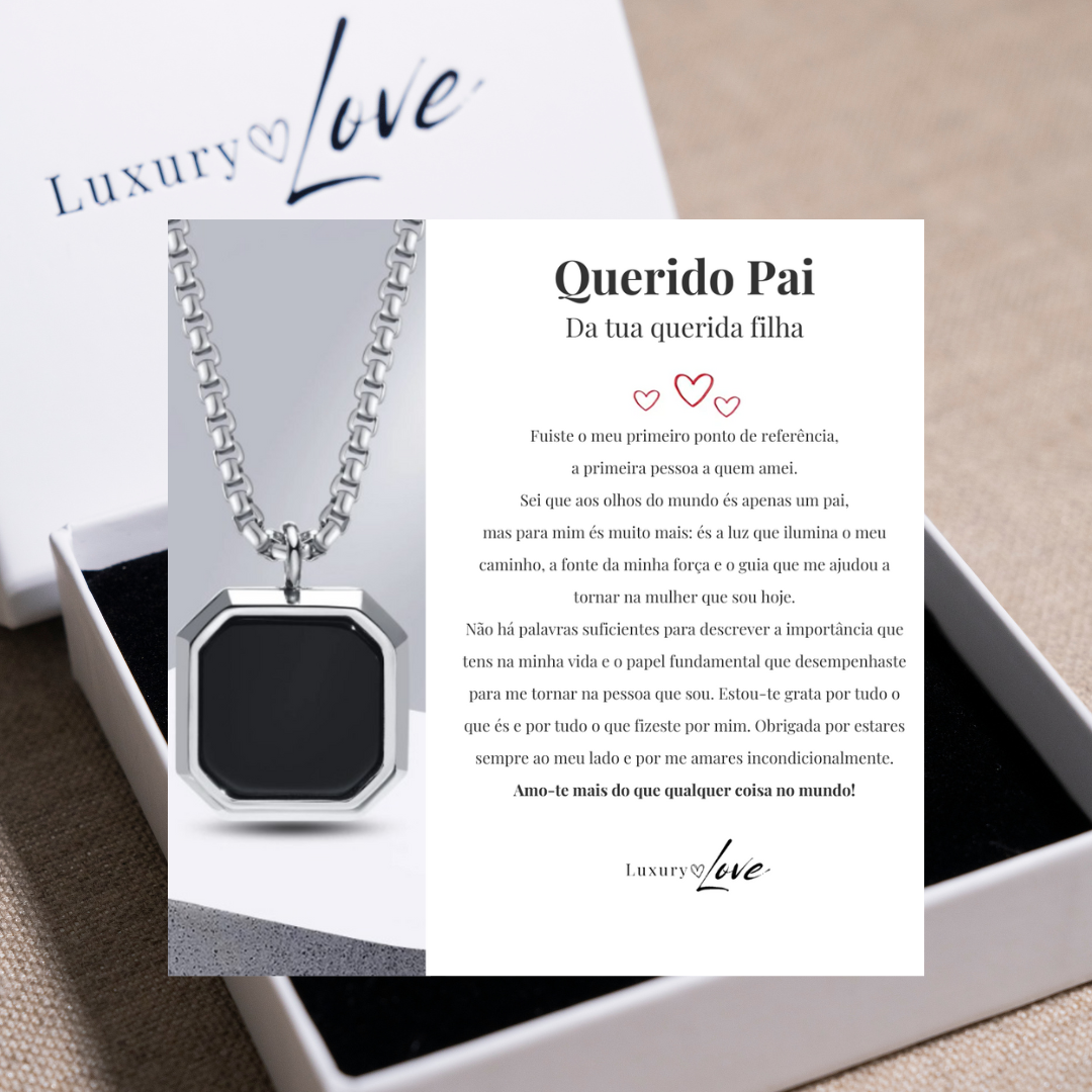 Colar Confiança® para o meu Pai (com dedicatória à escolha)