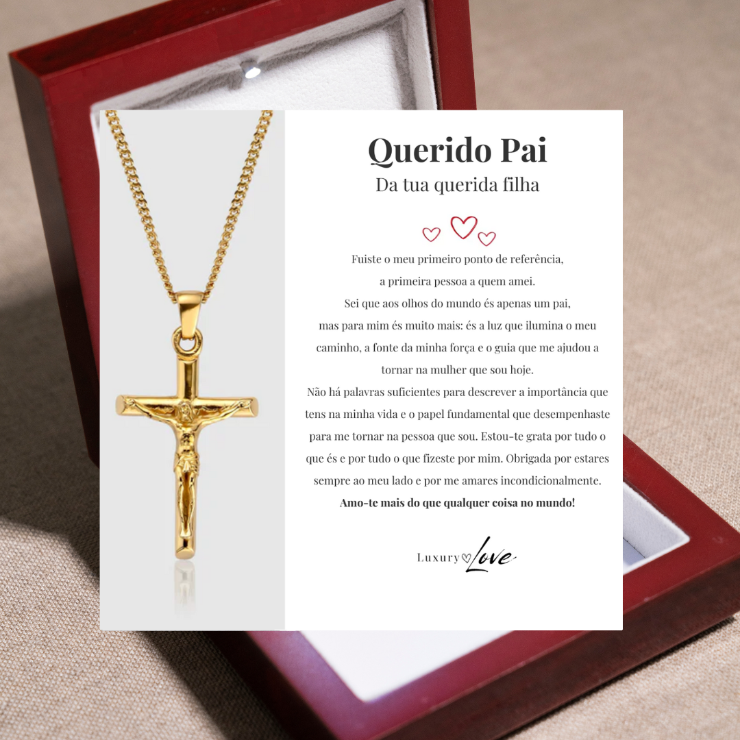 Colar Cruz® para o meu Pai (com dedicatória à escolha)