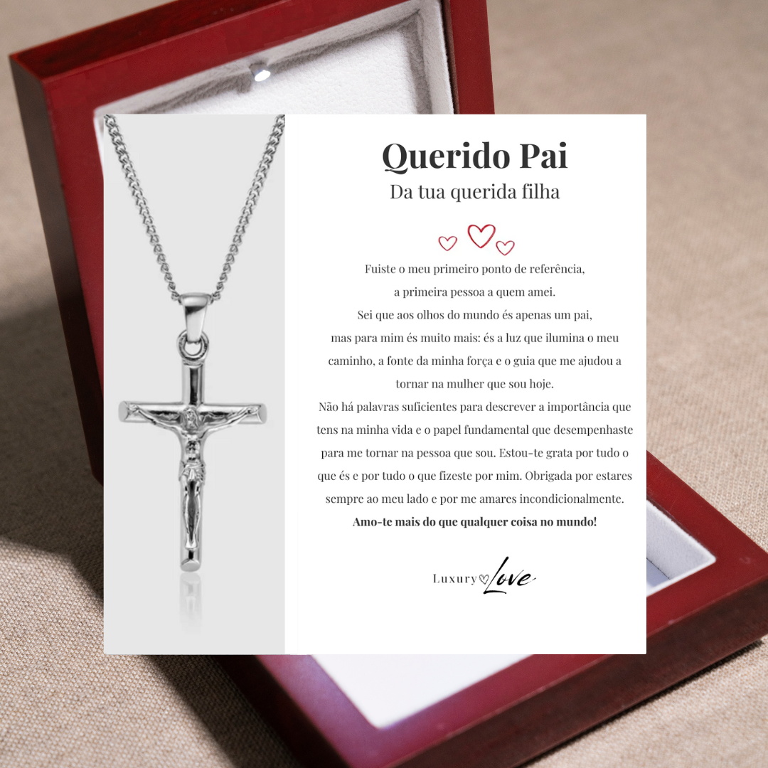 Colar Cruz® para o meu Pai (com dedicatória à escolha)