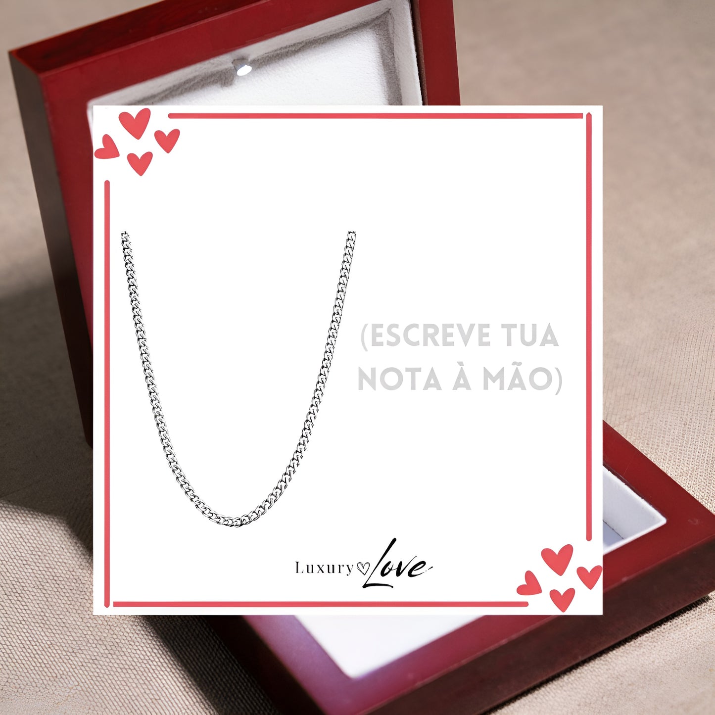 Colar Cuban Style® para o meu Homem (com dedicatória à escolha)