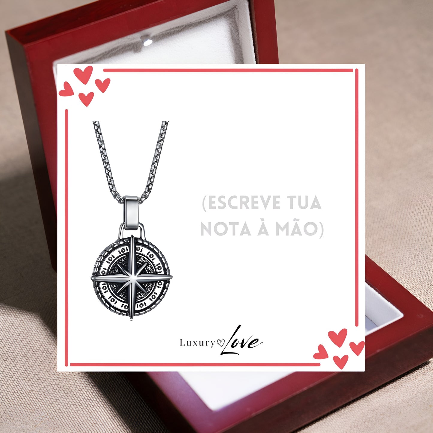 Colar Estrela do Norte® para o meu Homem (com dedicatória à escolha)