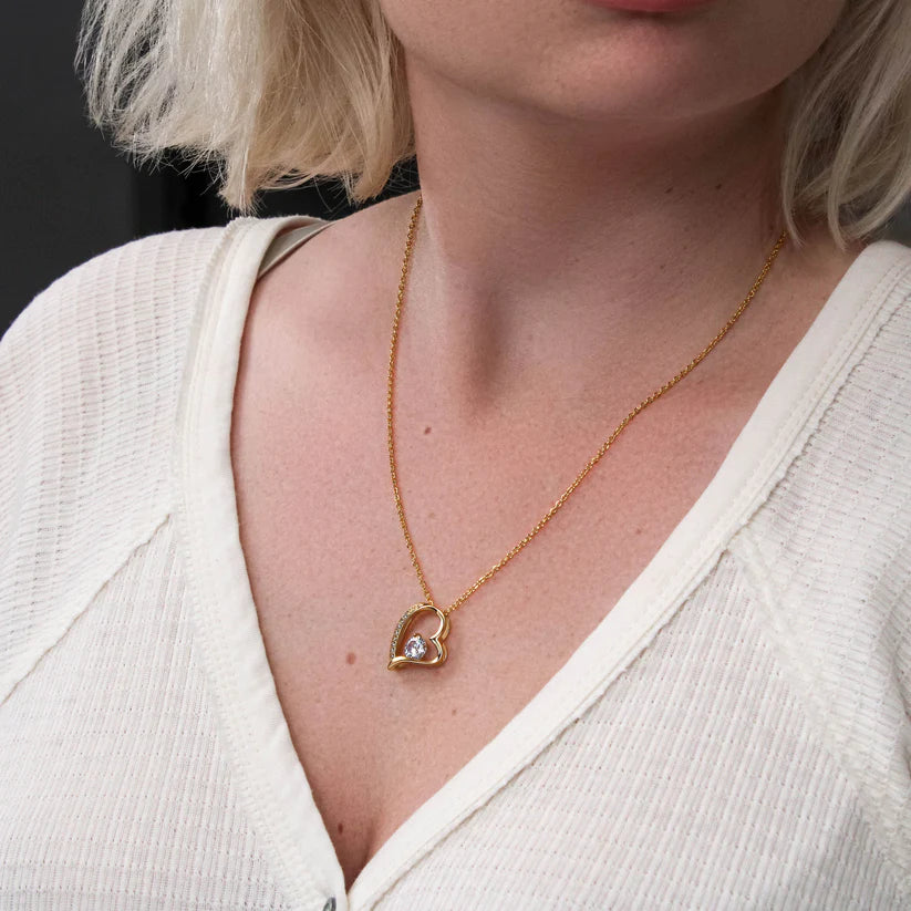 Colar Amor-Eterno™ dourado para a minha Mãe (com dedicatória especial)