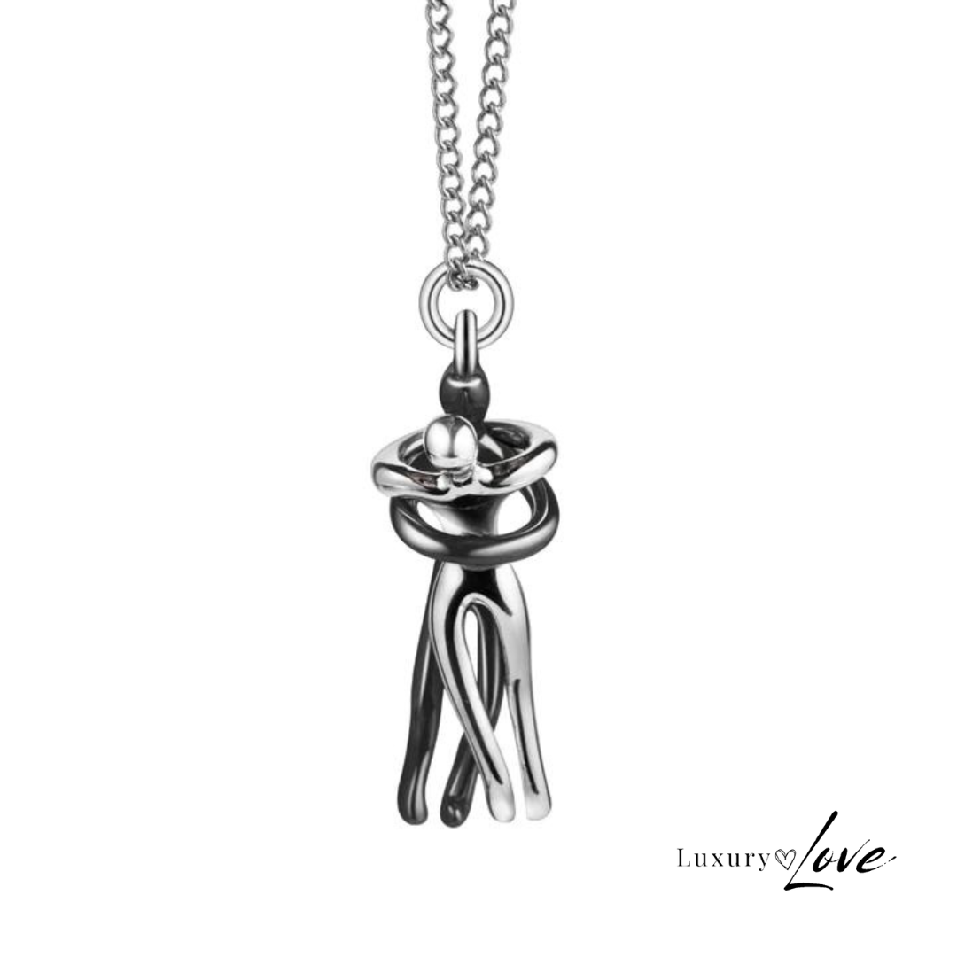 Colar Abraço-Infinito® para a minha Filha (com dedicatória e caixa de madeira com luz)