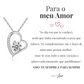Colar Amor-Eterno™ prateado para o meu Amor (com dedicatória especial)