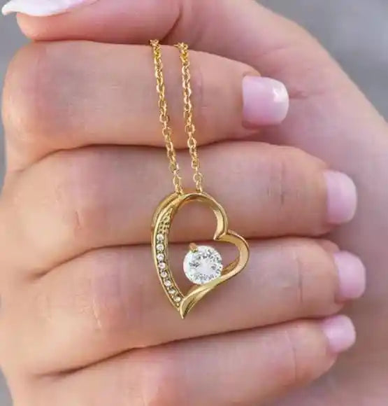 Colar Amor-Eterno™ dourado para a minha Filha (com dedicatória especial)