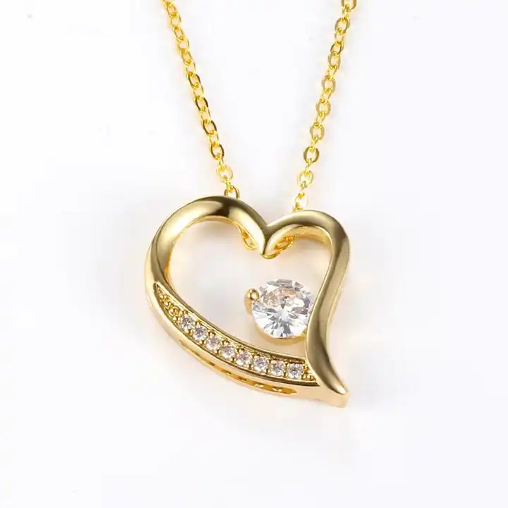 Colar Amor-Eterno™ dourado para a minha Filha (com dedicatória especial)