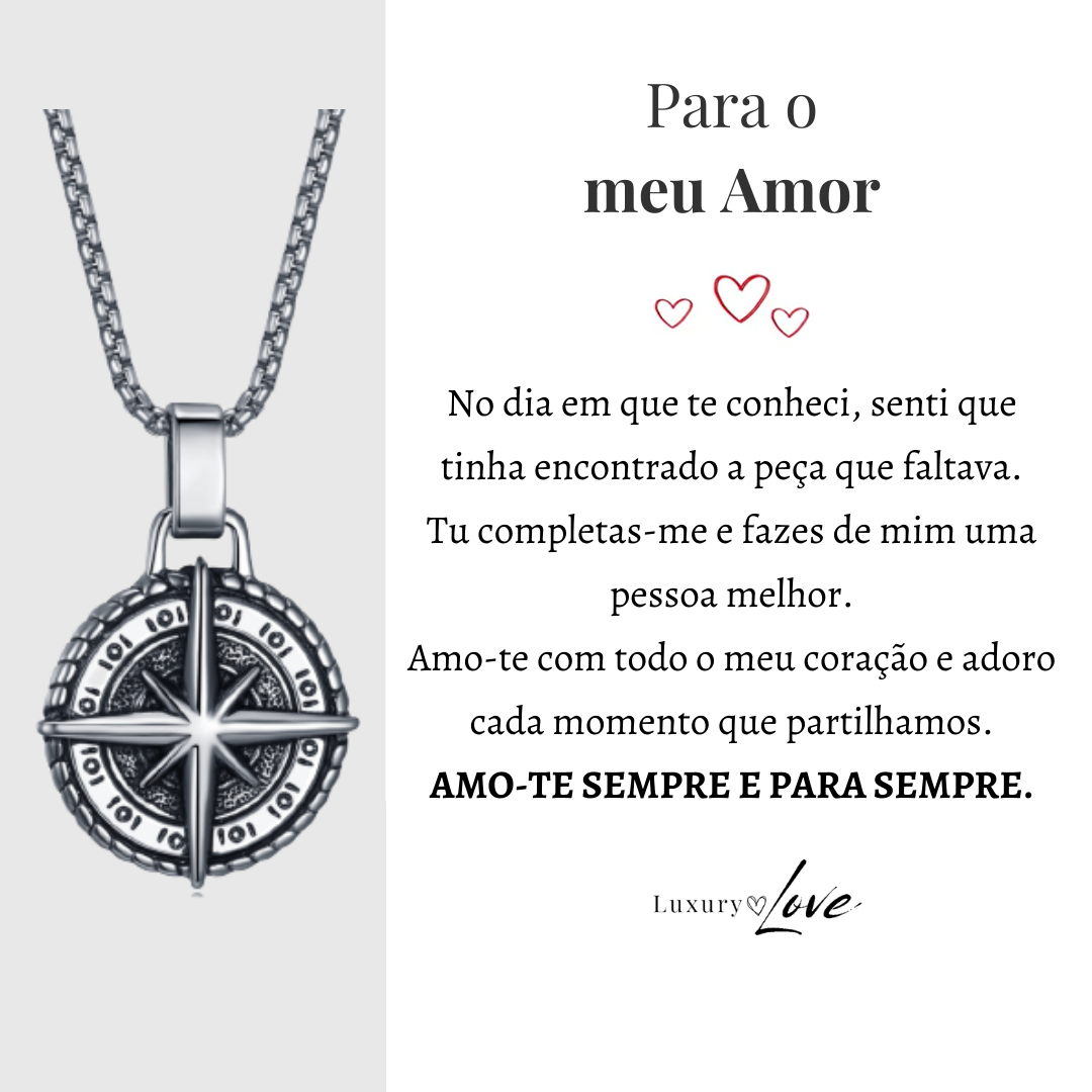 Colar Estrela do Norte® para o meu Homem (com dedicatória à escolha)