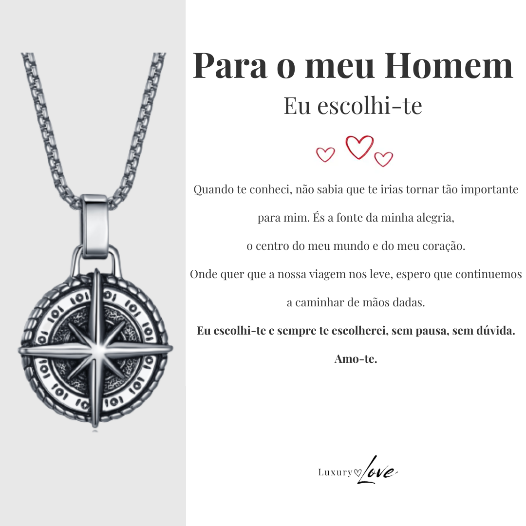 Colar Estrela do Norte® para o meu Homem (com dedicatória à escolha)