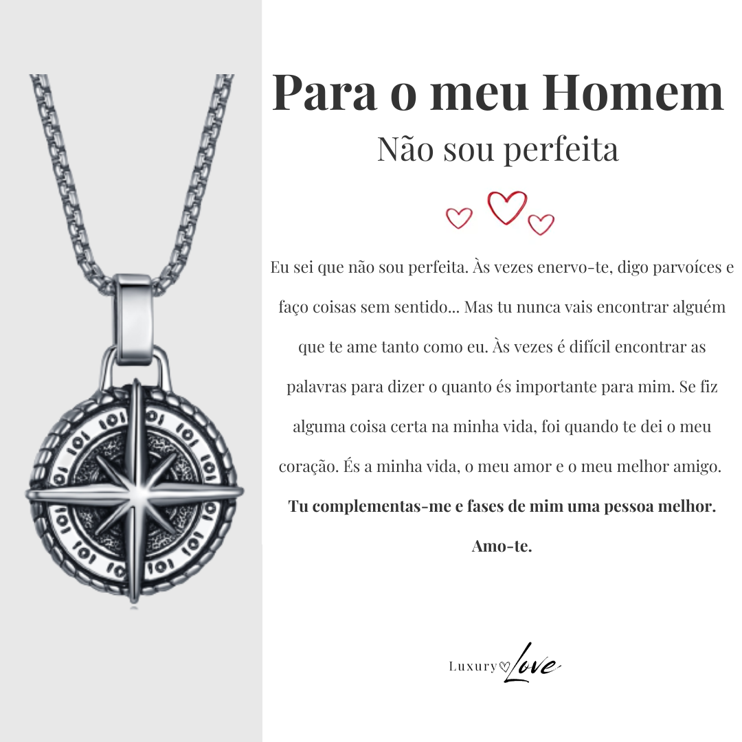 Colar Estrela do Norte® para o meu Homem (com dedicatória à escolha)