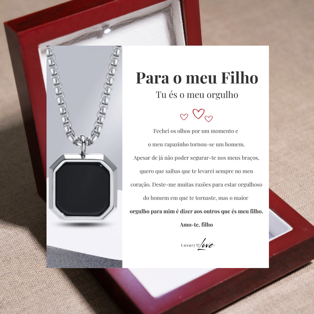 Colar Confiança® para o meu Filho (com dedicatória à escolha)