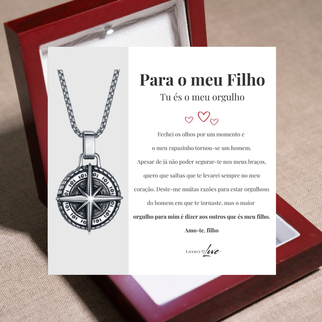Colar Estrela do Norte® para o meu Filho (com dedicatória à escolha)