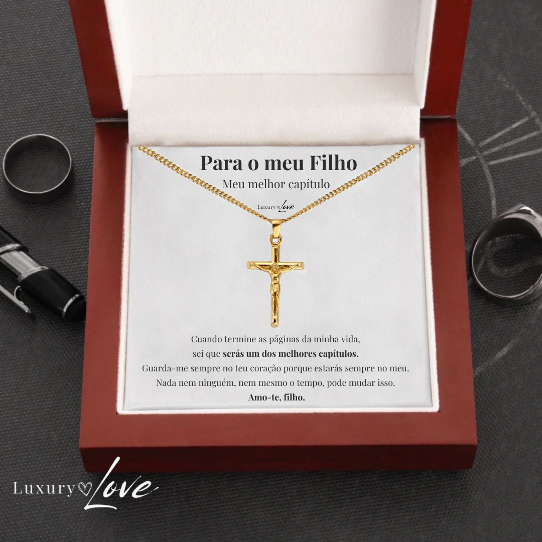 Colar Cruz® para o meu Filho (com dedicatória à escolha)