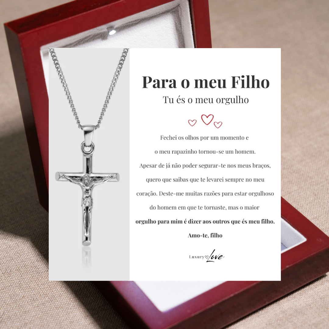 Colar Cruz® para o meu Filho (com dedicatória à escolha)