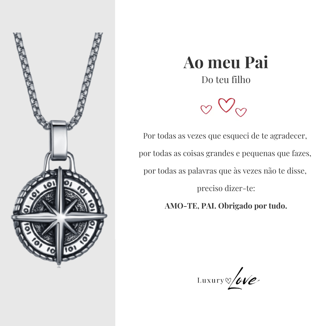 Colar Estrela do Norte® para o meu Pai (com dedicatória à escolha)