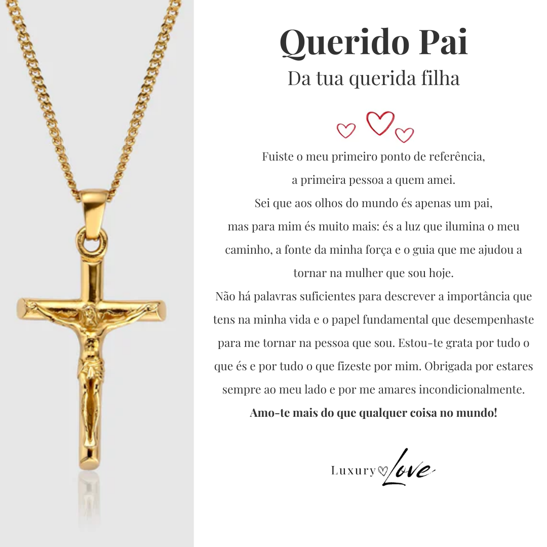 Colar Cruz® para o meu Pai (com dedicatória à escolha)