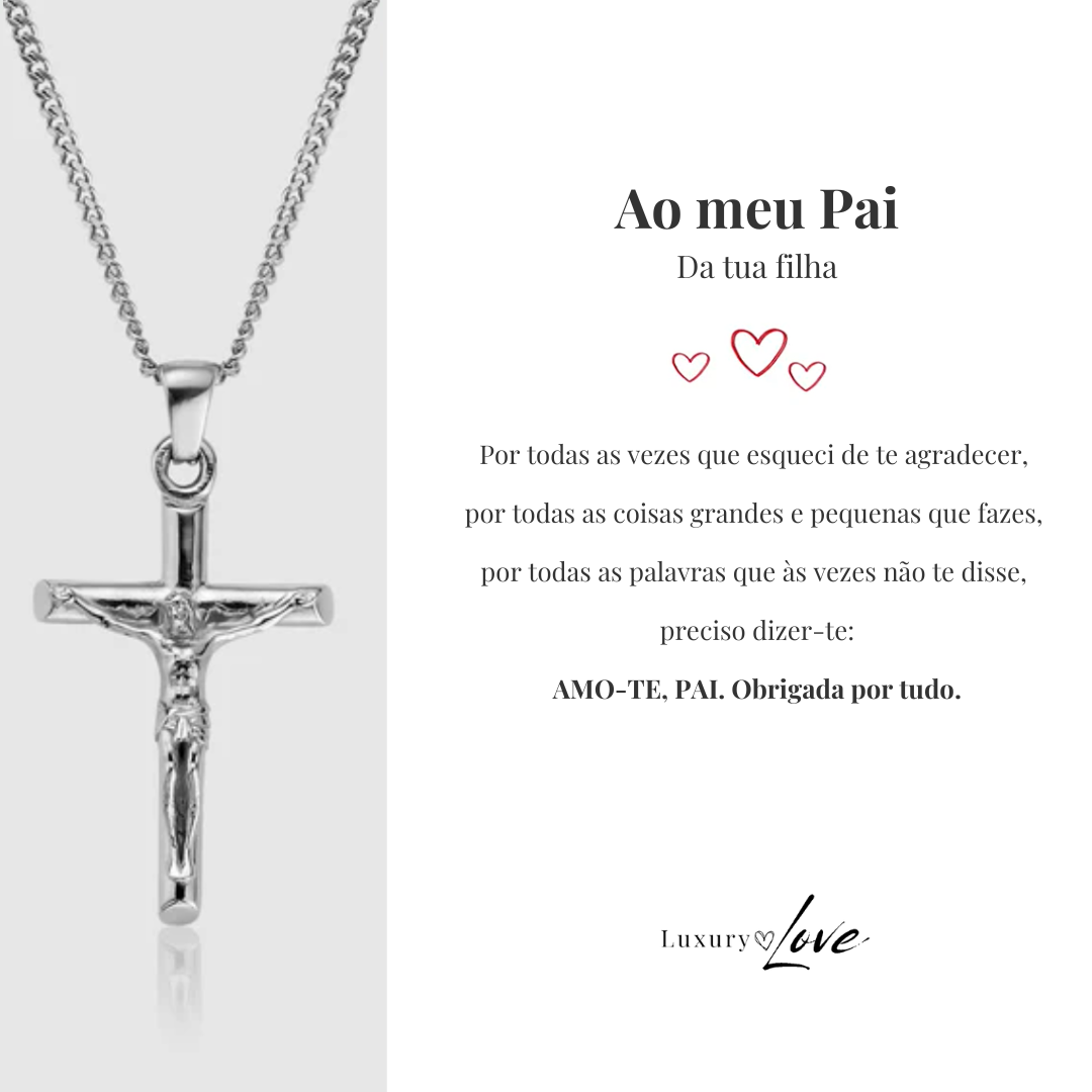 Colar Cruz® para o meu Pai (com dedicatória à escolha)