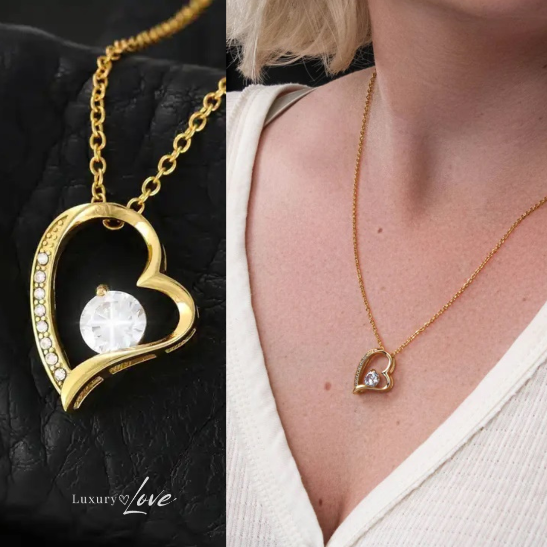 Colar Amor-Eterno™ dourado para a minha Mãe (com dedicatória especial)