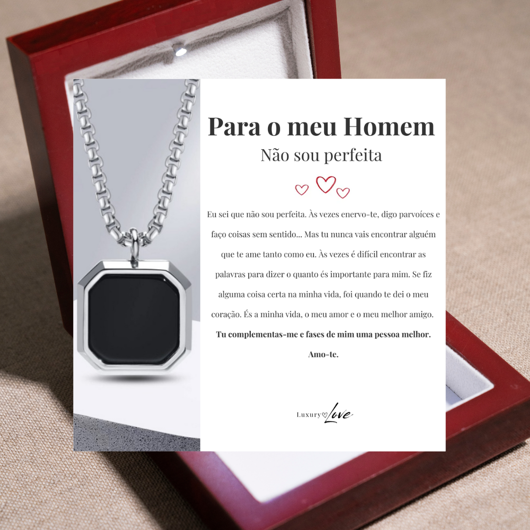 Colar Confiança® para o meu Homem (com dedicatória à escolha)