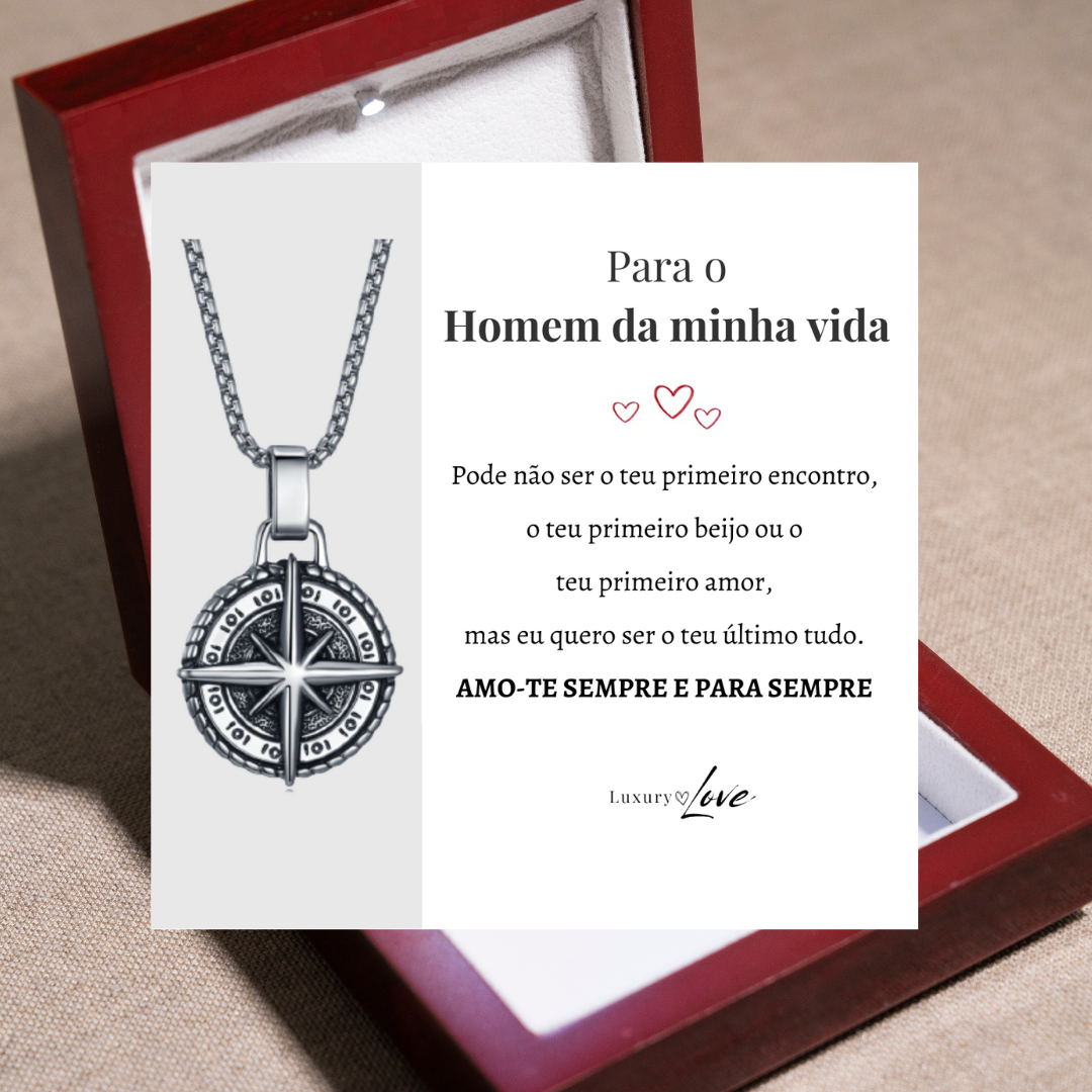 Colar Estrela do Norte® para o meu Homem (com dedicatória à escolha)