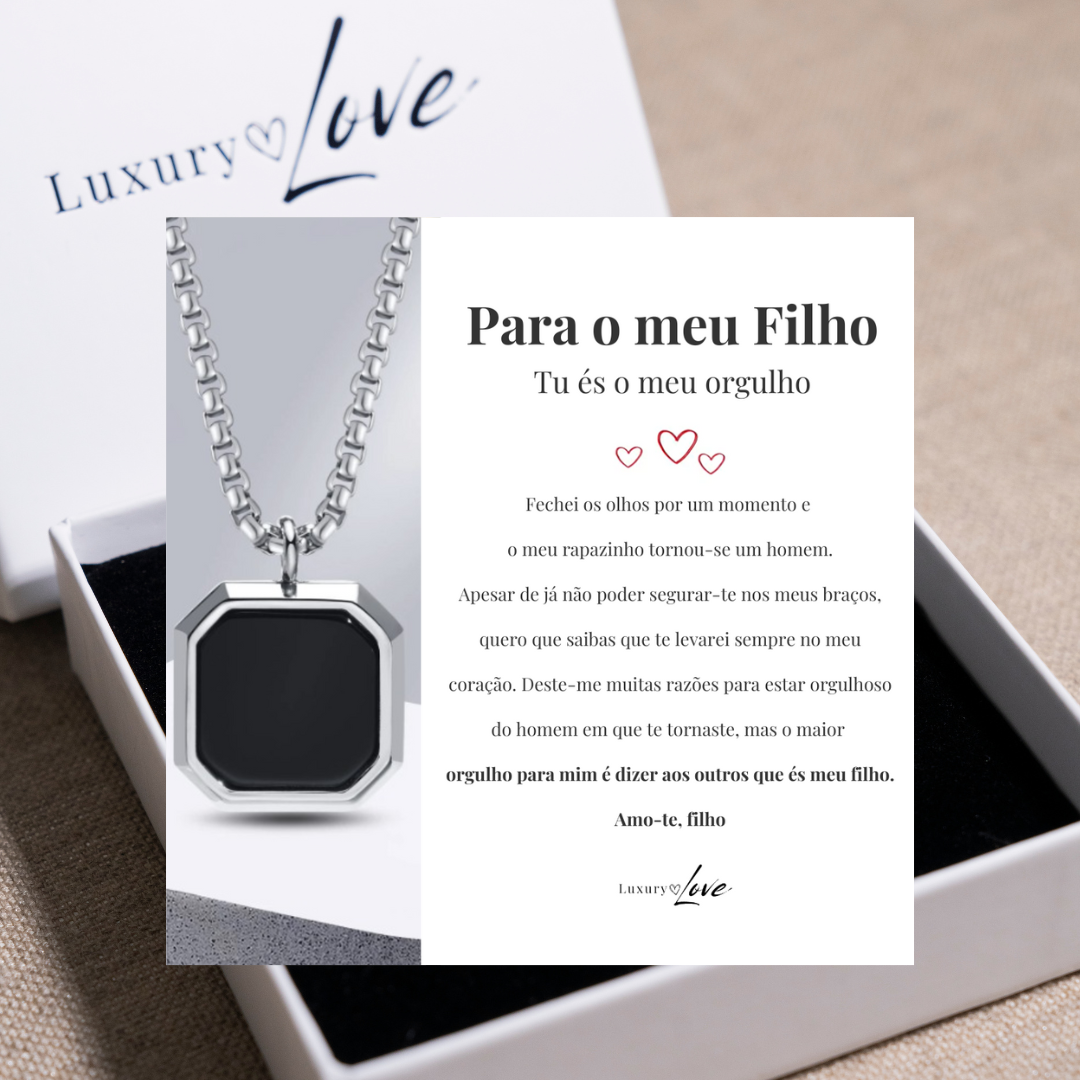 Colar Confiança® para o meu Filho (com dedicatória à escolha)