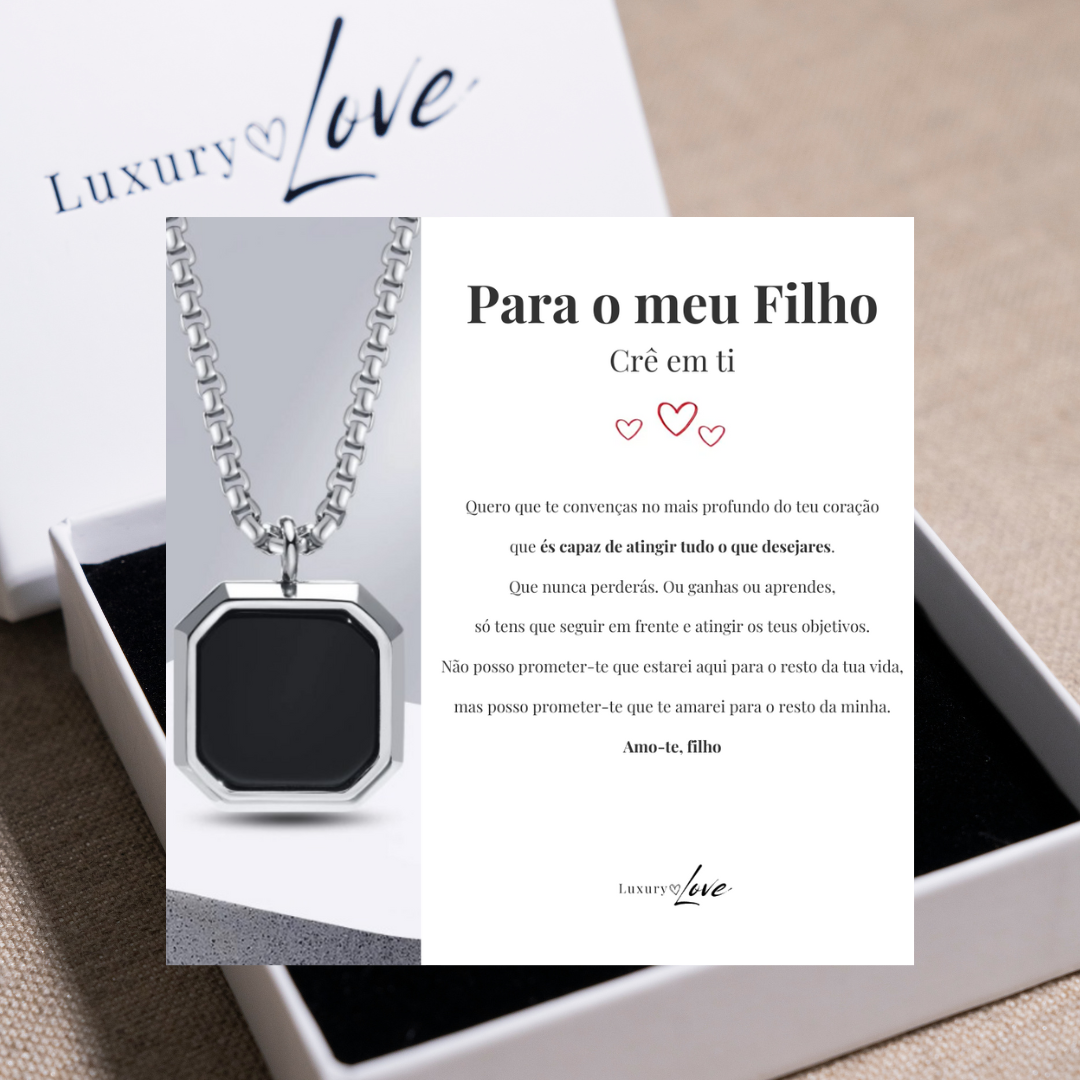 Colar Confiança® para o meu Filho (com dedicatória à escolha)