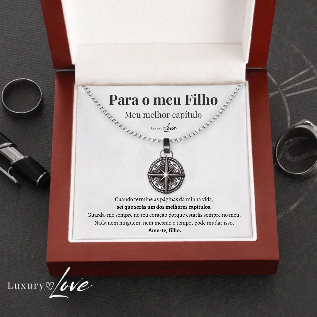 Colar Estrela do Norte® para o meu Filho (com dedicatória à escolha)