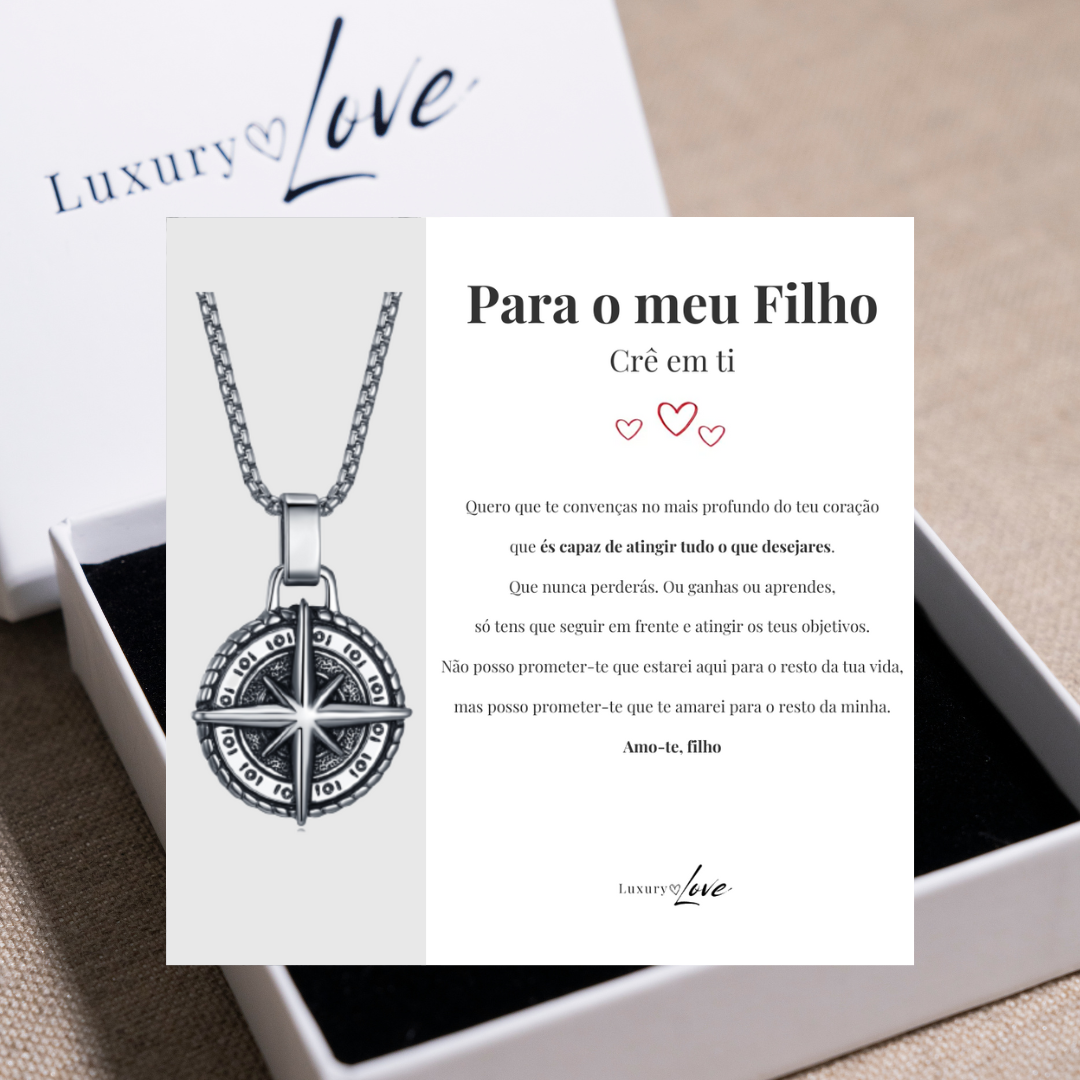 Colar Estrela do Norte® para o meu Filho (com dedicatória à escolha)