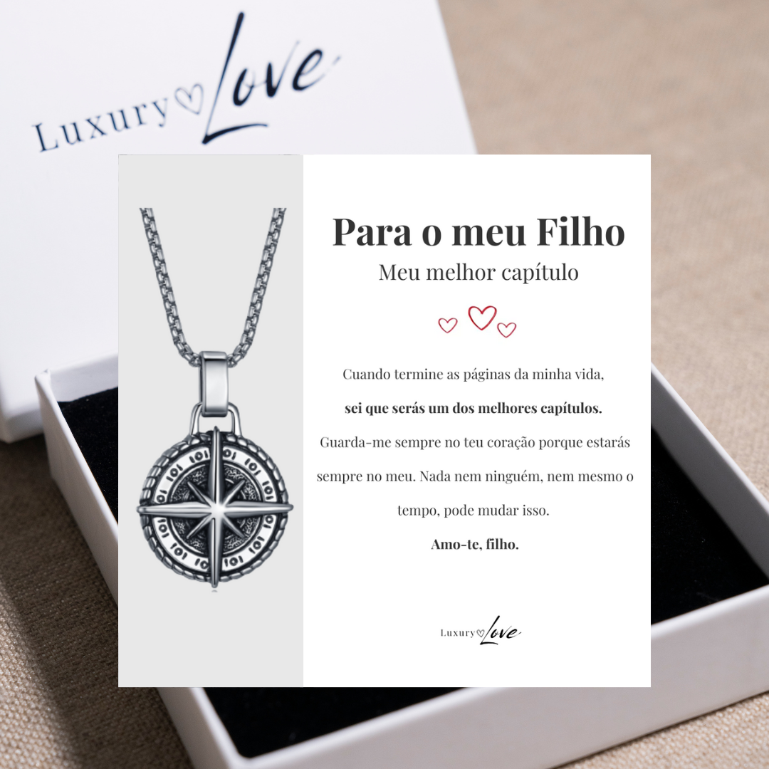 Colar Estrela do Norte® para o meu Filho (com dedicatória à escolha)
