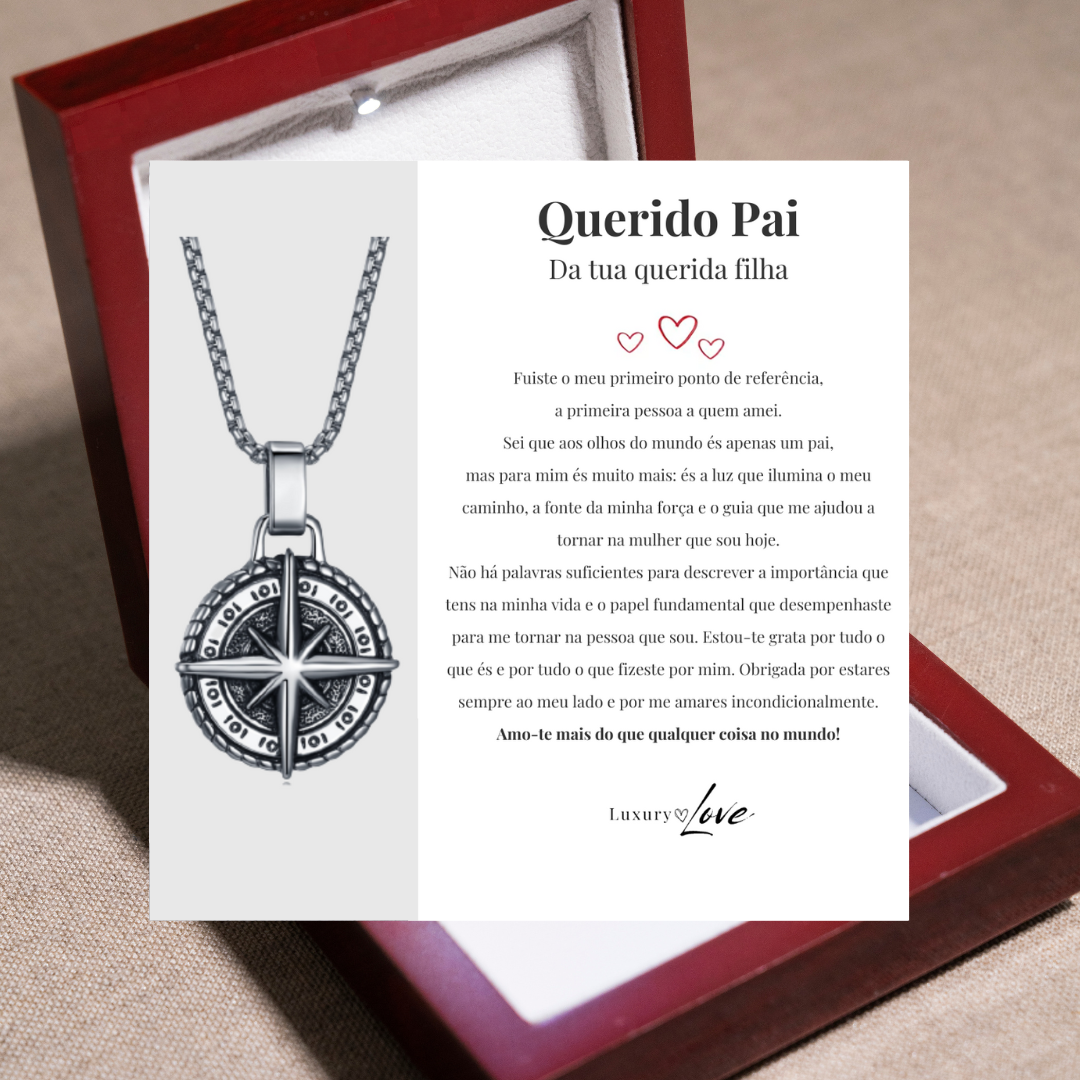 Colar Estrela do Norte® para o meu Pai (com dedicatória à escolha)
