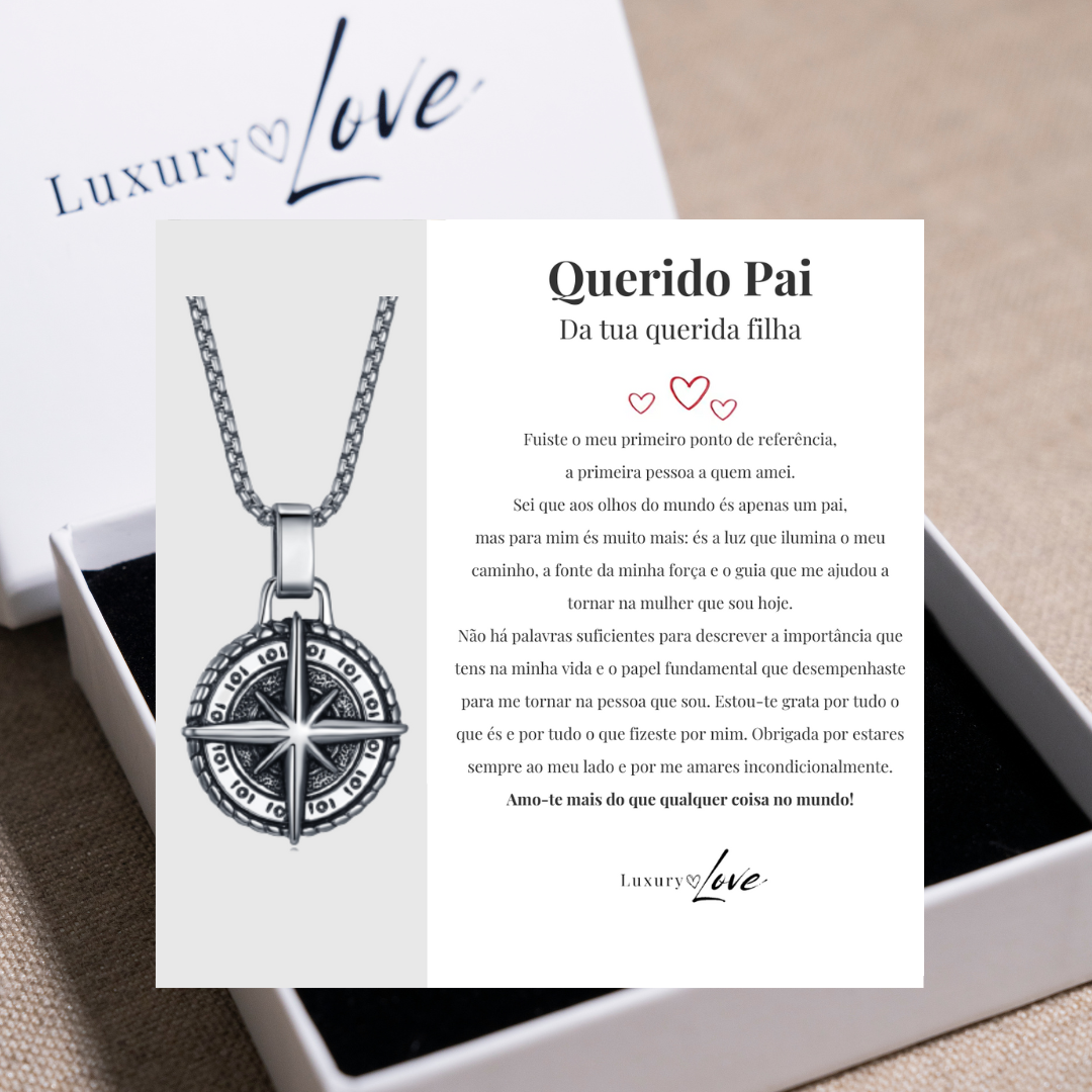 Colar Estrela do Norte® para o meu Pai (com dedicatória à escolha)