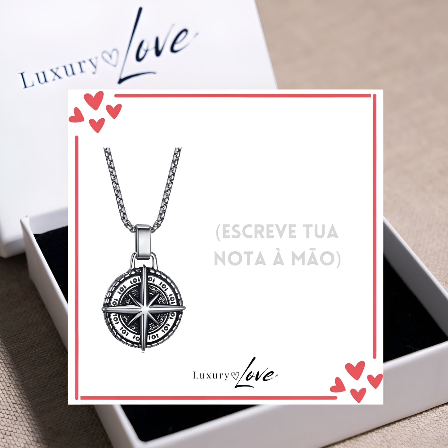 Colar Estrela do Norte® para o meu Homem (com dedicatória à escolha)