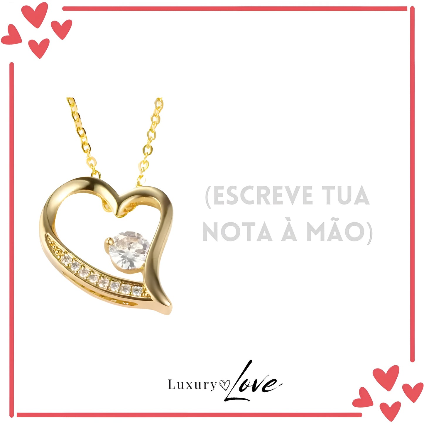 Colar Amor-Eterno™ dourado para a minha Mãe (com dedicatória especial)