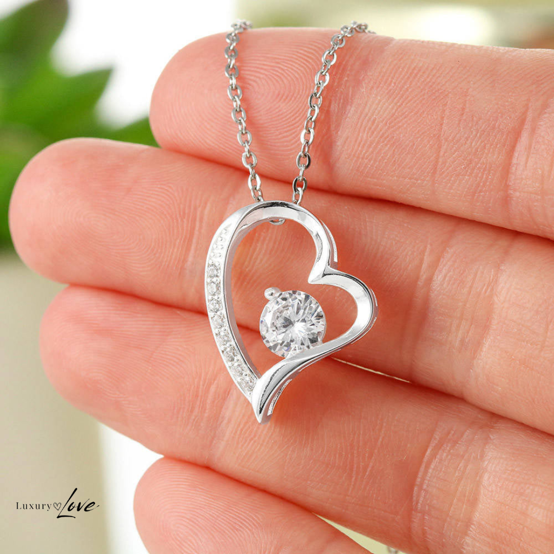 Colar Amor-Eterno™ prateado para a minha Mãe (com dedicatória especial)