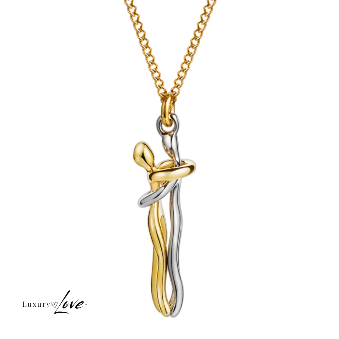 Colar Abraço-Infinito® dourado (com dedicatória)