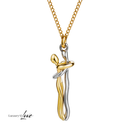 Colar Abraço-Infinito® dourado (com dedicatória)
